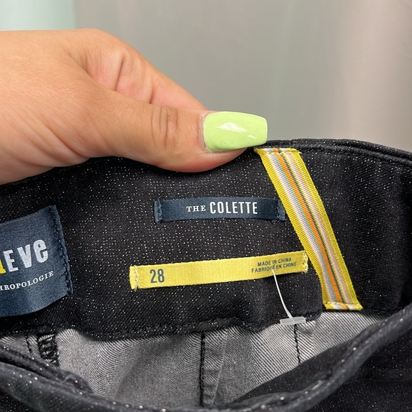 ✨ Anthro The Colette Sparkle Edition Cropped Wide-Leg Jeans by Maeve - Picture 10 of 11